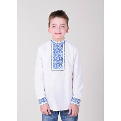 Embroidered shirt for boy "Eagle" blue